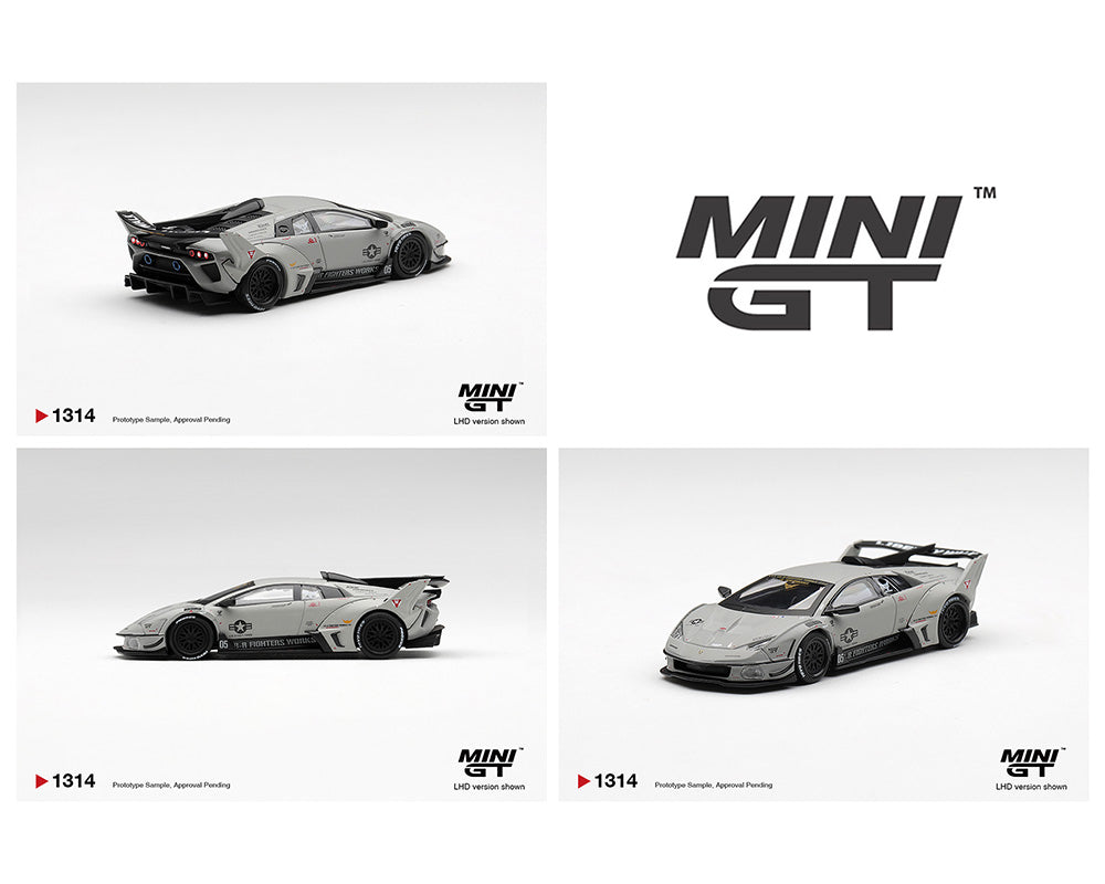 Mini GT 1:64 Lamborghini LB-Silhouette WORKS MURCIELAGO GT Evo Fighter – Grey – Limited Edition