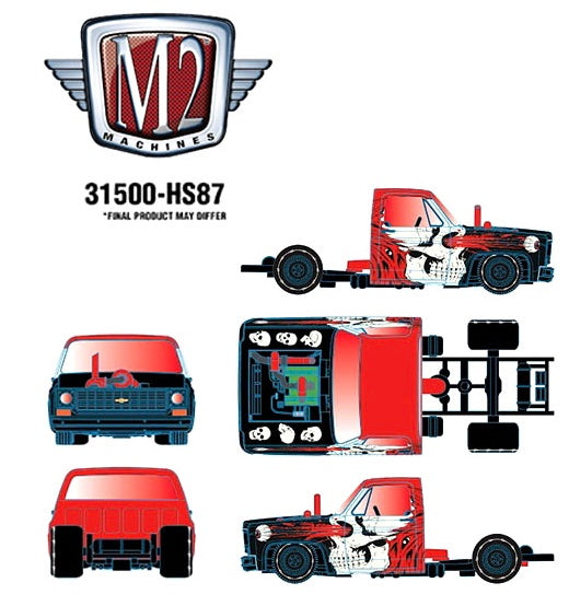 M2 Machines 1:64 1973 Chevrolet Cheyenne Super 10 Dare To Drive Terror Series – Red – Hobby Exclusive