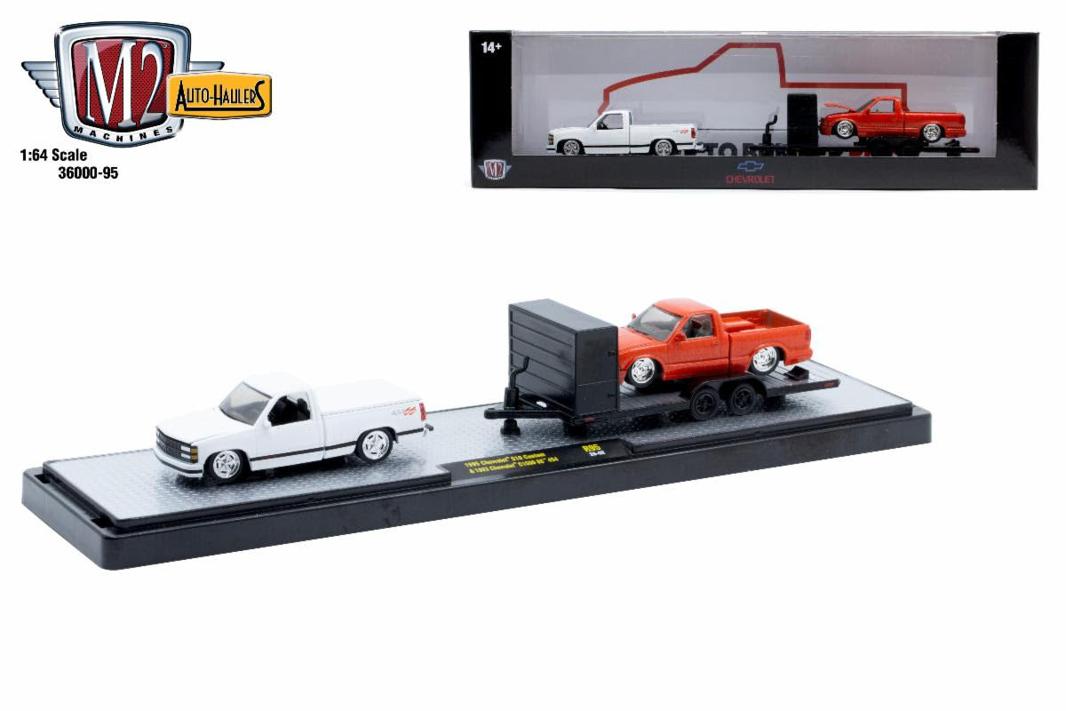 M2 Machines 1:64 Auto-Haulers
1995 Chevrolet S10 Custom & 1993 Chevrolet C1500 SS454