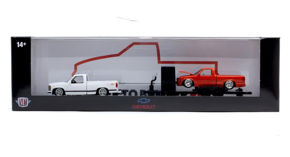 M2 Machines 1:64 Auto-Haulers
1995 Chevrolet S10 Custom & 1993 Chevrolet C1500 SS454