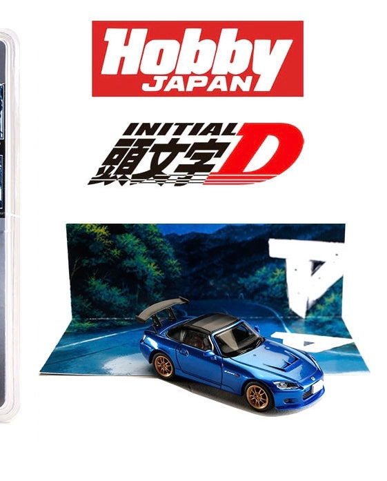 Hobby Japan 1:64 Initial D Honda S2000 with Collector Cards Toshiya Joshima VS Takumi Fujiwara