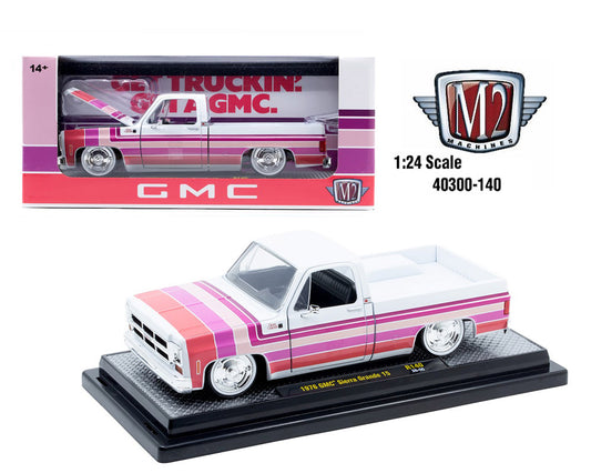 Machines 1:24 1976 GMC Sierra Grande 15 – White – Release 140B