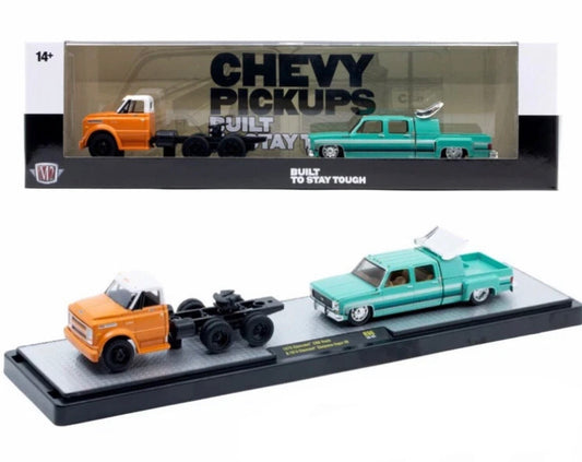 M2 Machines Haulers 1:64 1970 Chevrolet C60 Truck & 1974 Chevrolet Cheyenne Super 30