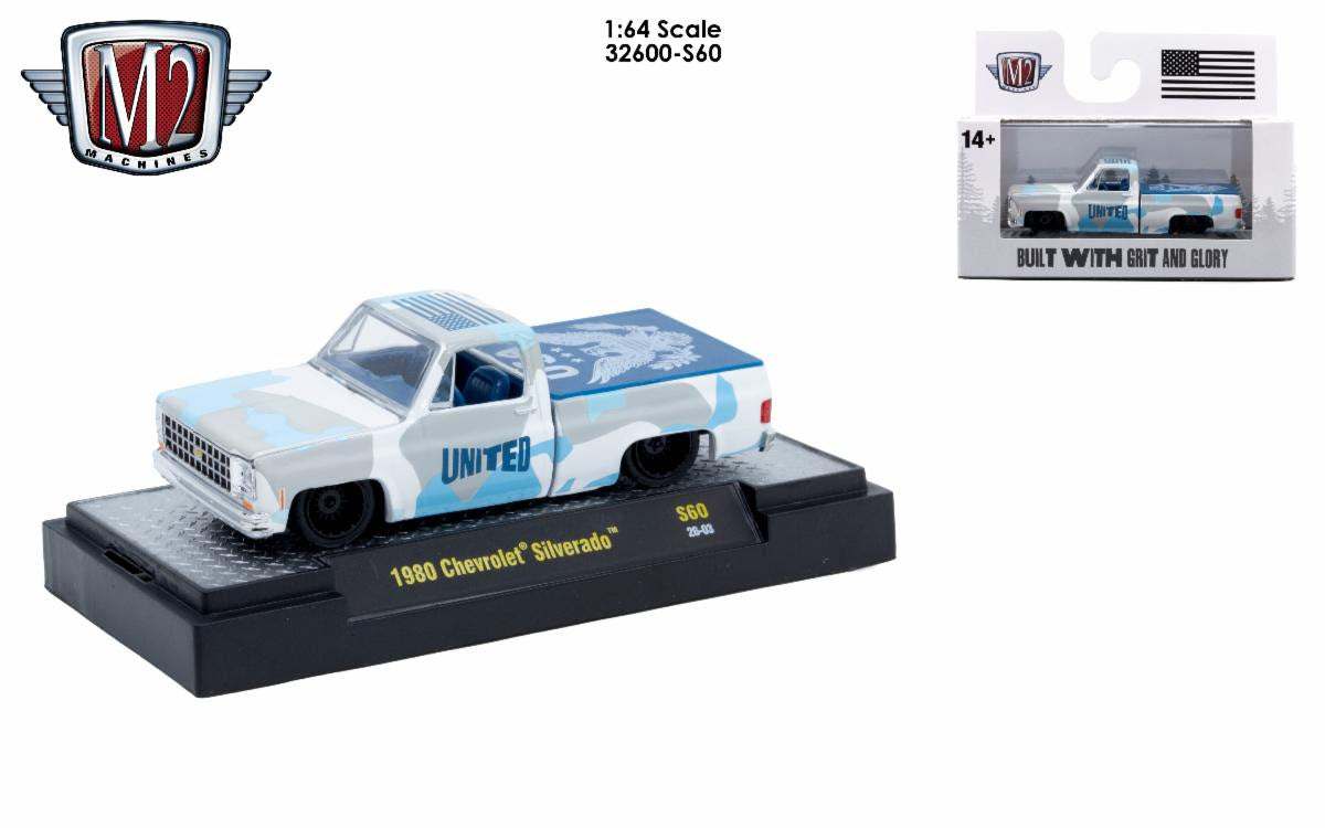 M2 Machines 1:64 Detroit-Muscle Release S60 1980 Chevrolet Silverado