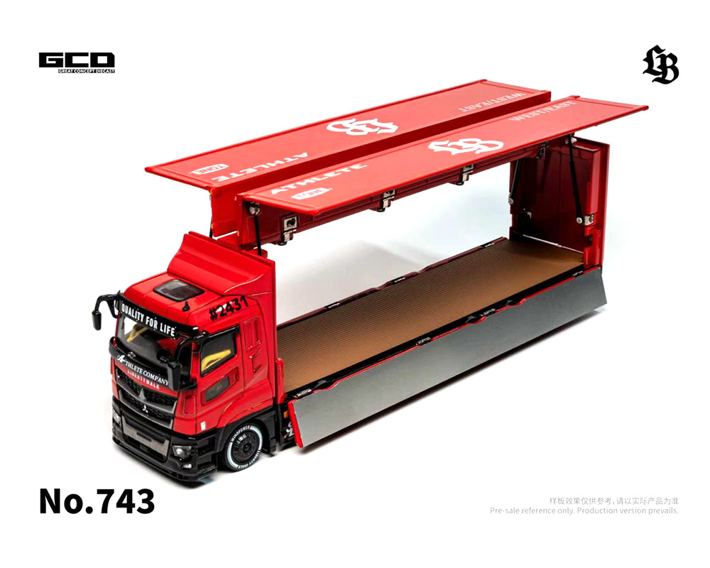 GCD 1:64 LBWK Mitsubishi Fuso Super Great Super Silhouette -Red – Special Edition