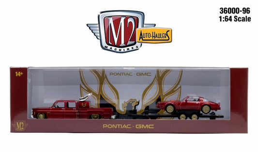 M2 Machines Haulers 1:64 1977 GMC Sierra 3500 – Custom & 1977 Pontiac Firebird Trans Am