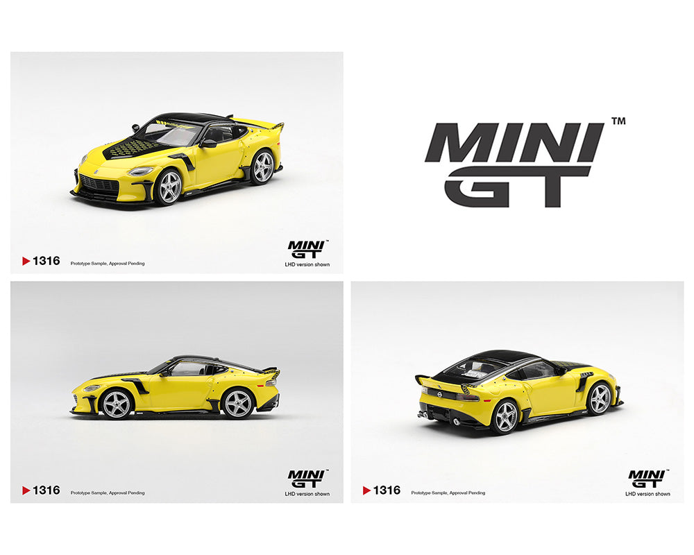 Mini GT 1:64 Nissan Z VeilSide FFZ400 Ikazuchi Yellow – Limited Edition