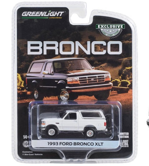 Greenlight 1:64 1993 Ford Bronco XLT – White – Hobby Exclusive